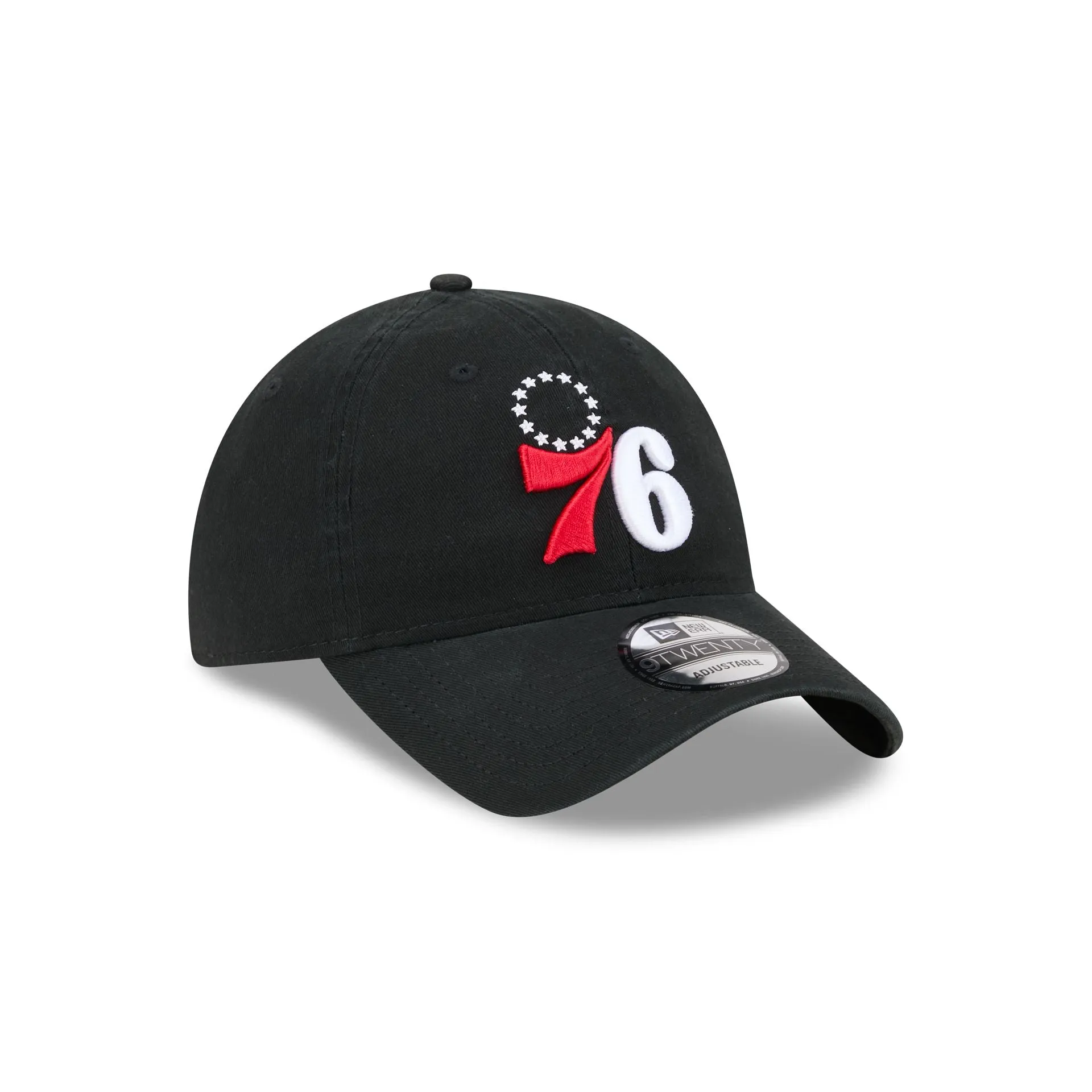 Philadelphia 76ers Black 9TWENTY Adjustable Hat sold by New Era product image thumbnail 3