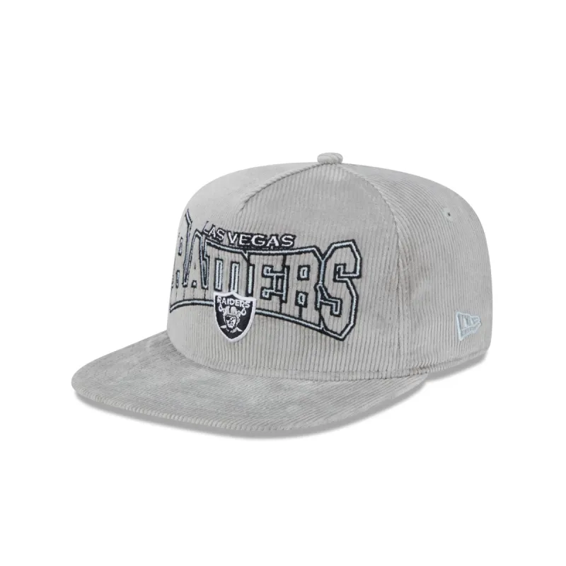 Las Vegas Raiders Gray Cord Golfer Hat sold by New Era
