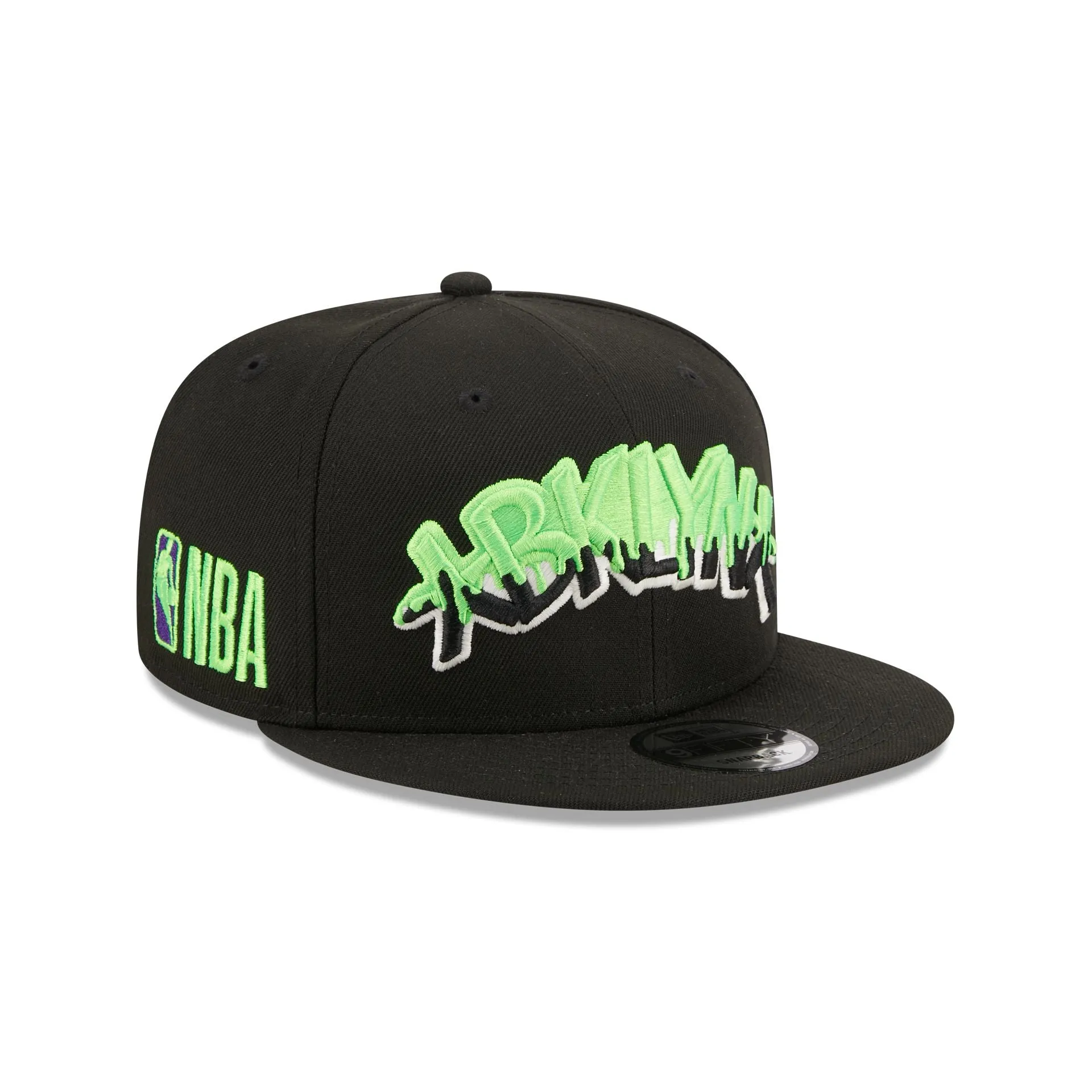 Brooklyn Nets Slime Drip 9FIFTY Snapback Hat sold by New Era