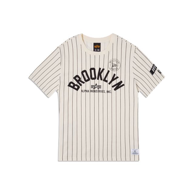 Alpha Industries X Brooklyn Nets Striped T-Shirt sold by New Era