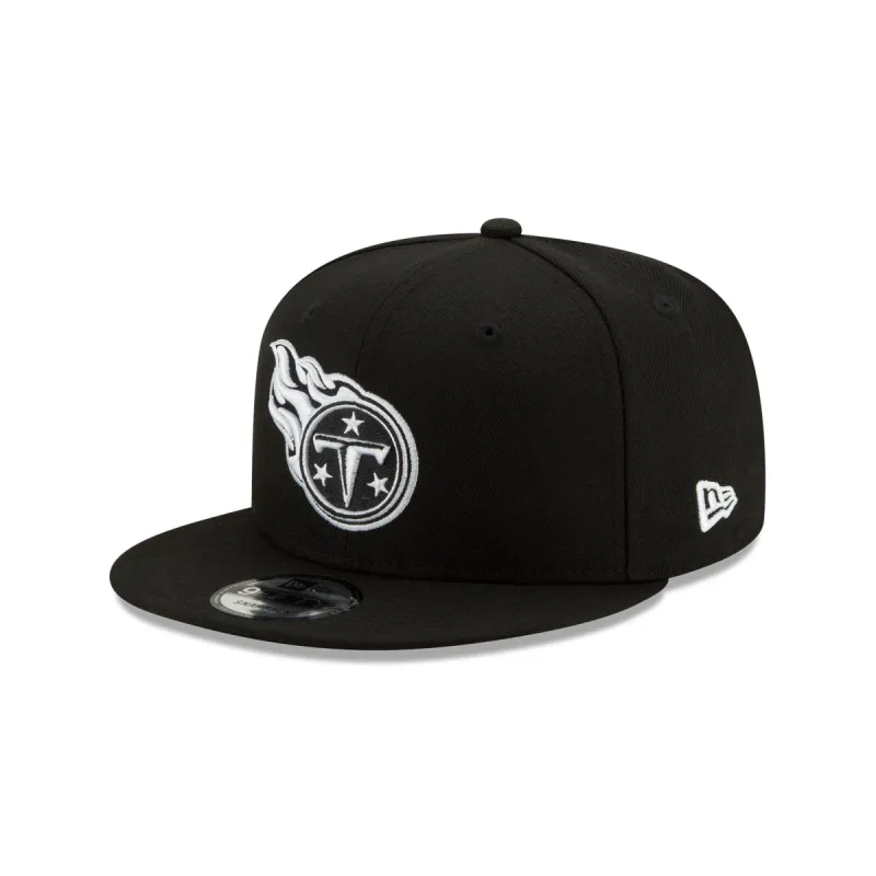 Tennessee Titans Basic Black & White 9FIFTY Snapback Hat sold by New Era
