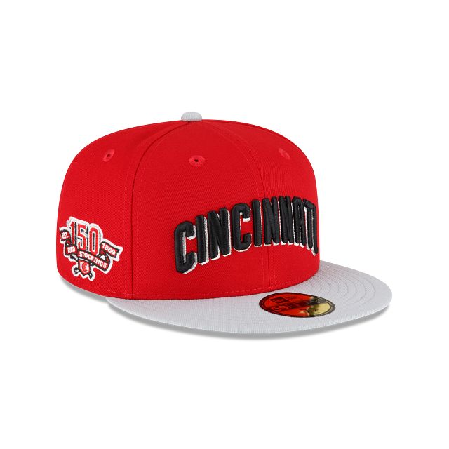 Just Caps Gray Visor Cincinnati Reds 59FIFTY Fitted Hat sold by New Era