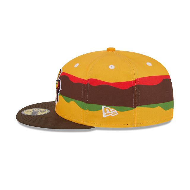 Hartford Yard Goats Theme Night Cheeseburger 59FIFTY Fitted Hat sold by New Era product image thumbnail 4