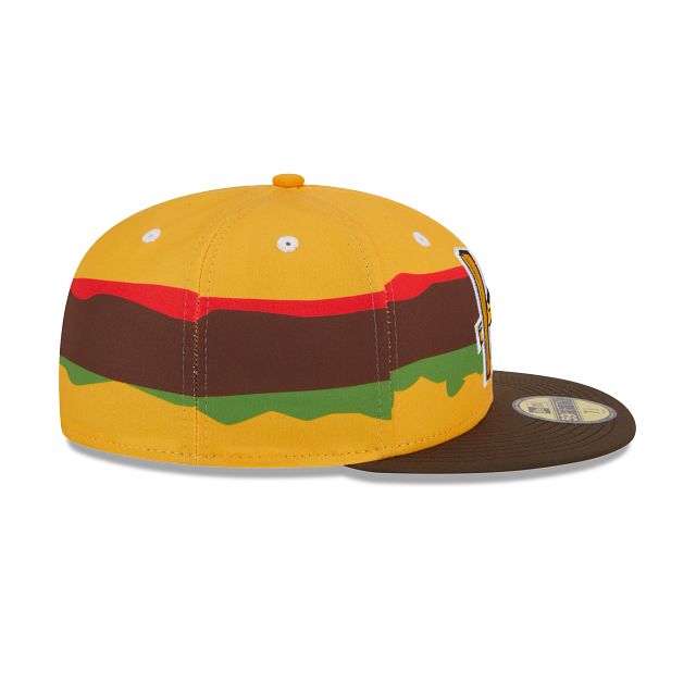 Hartford Yard Goats Theme Night Cheeseburger 59FIFTY Fitted Hat sold by New Era product image thumbnail 5