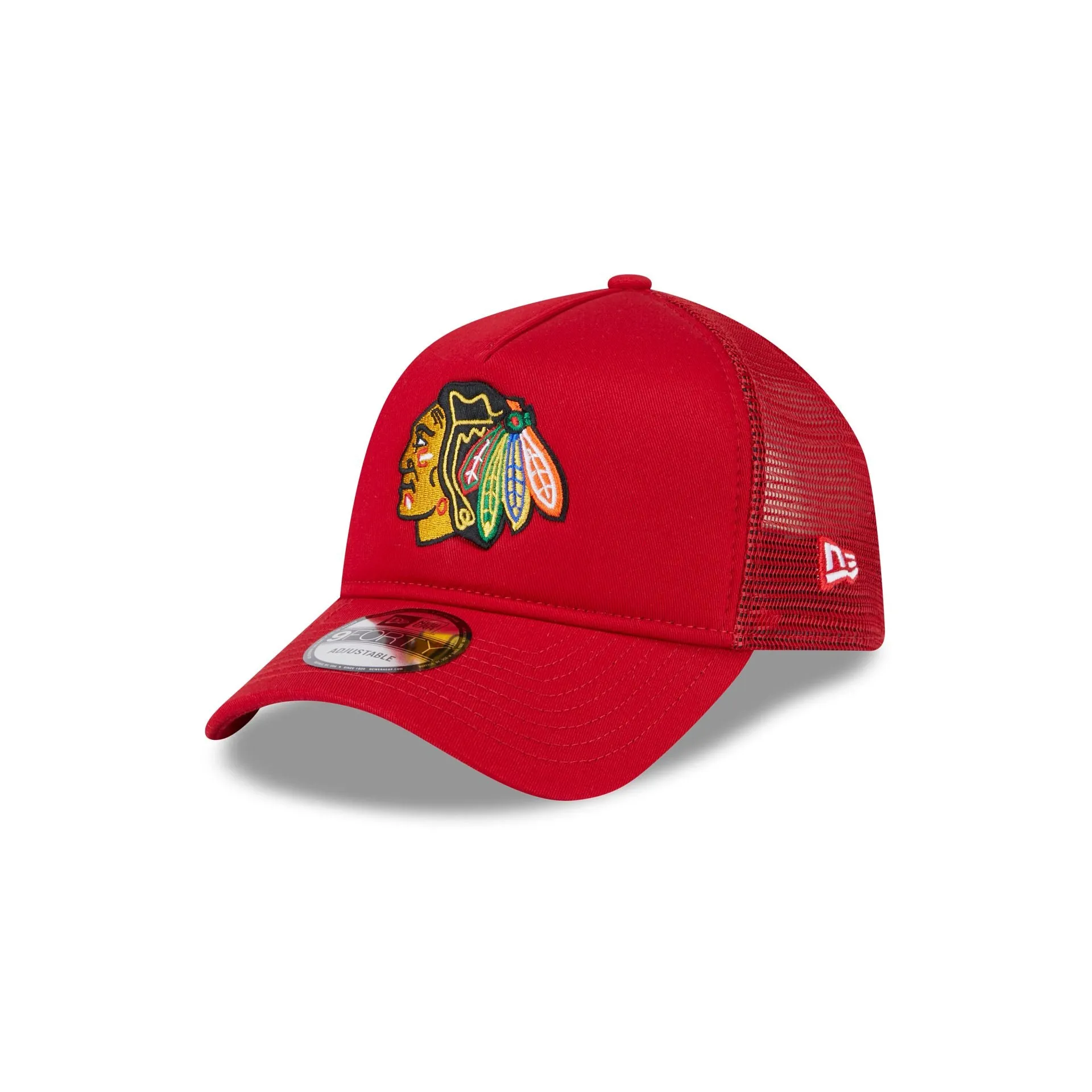 Chicago Blackhawks 9FORTY A-Frame Trucker Hat sold by New Era