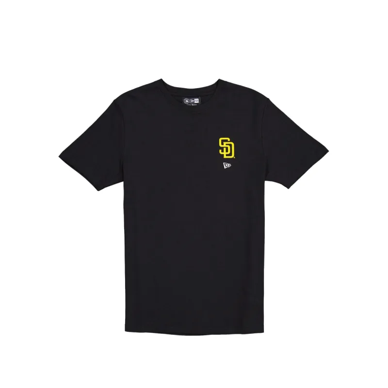San Diego Padres Logo Essentials Black T-Shirt sold by New Era