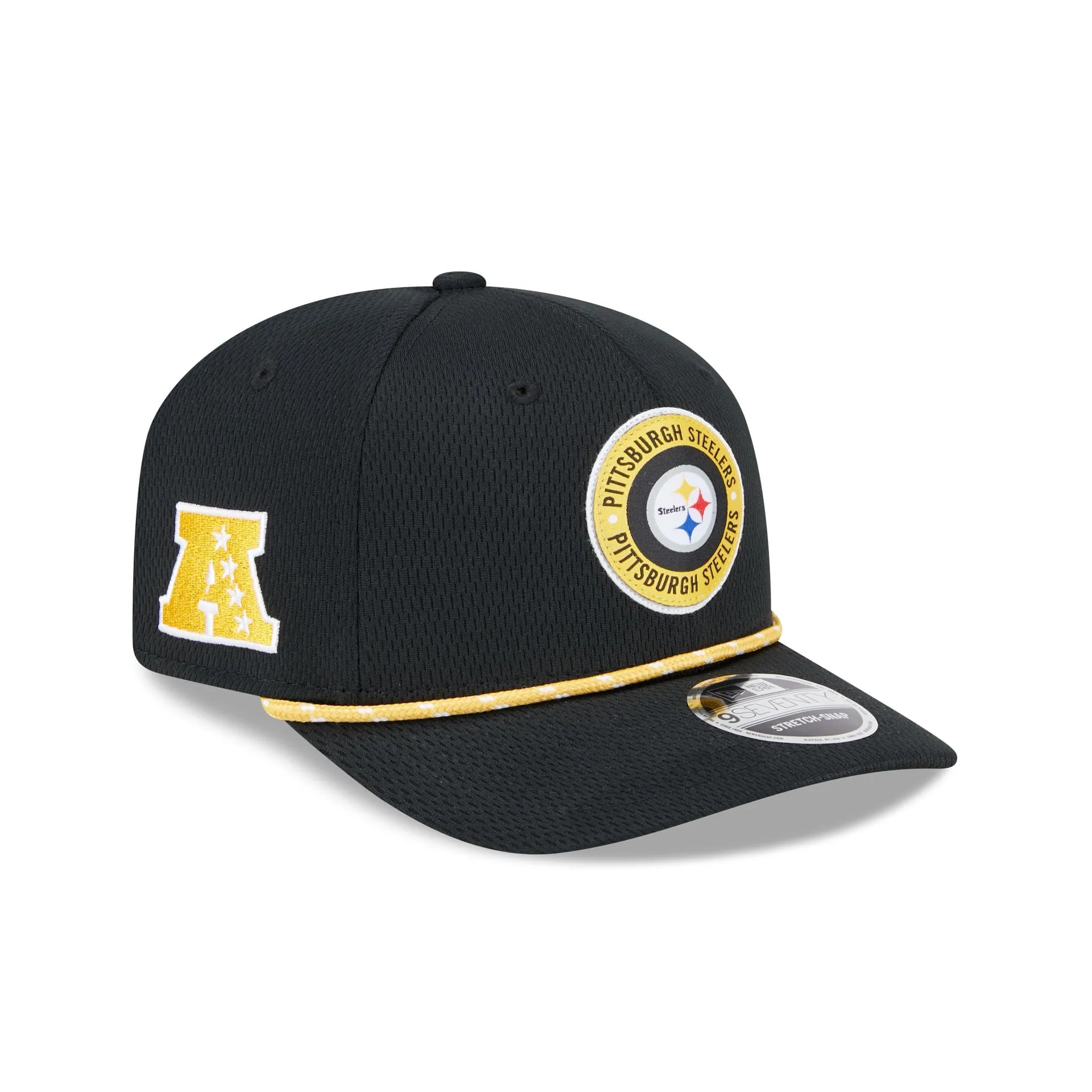 Pittsburgh Steelers 2024 Sideline 9SEVENTY Stretch-Snap Hat sold by New Era