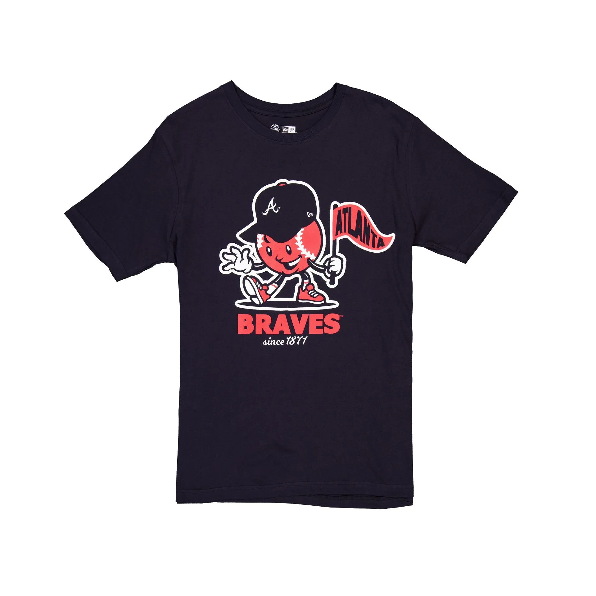 Atlanta Braves Court Sport Navy T-Shirt sold by New Era