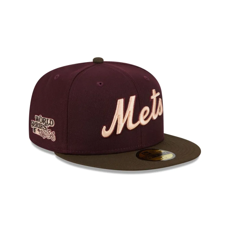 New York Mets Berry Chocolate 59FIFTY Fitted Hat sold by New Era