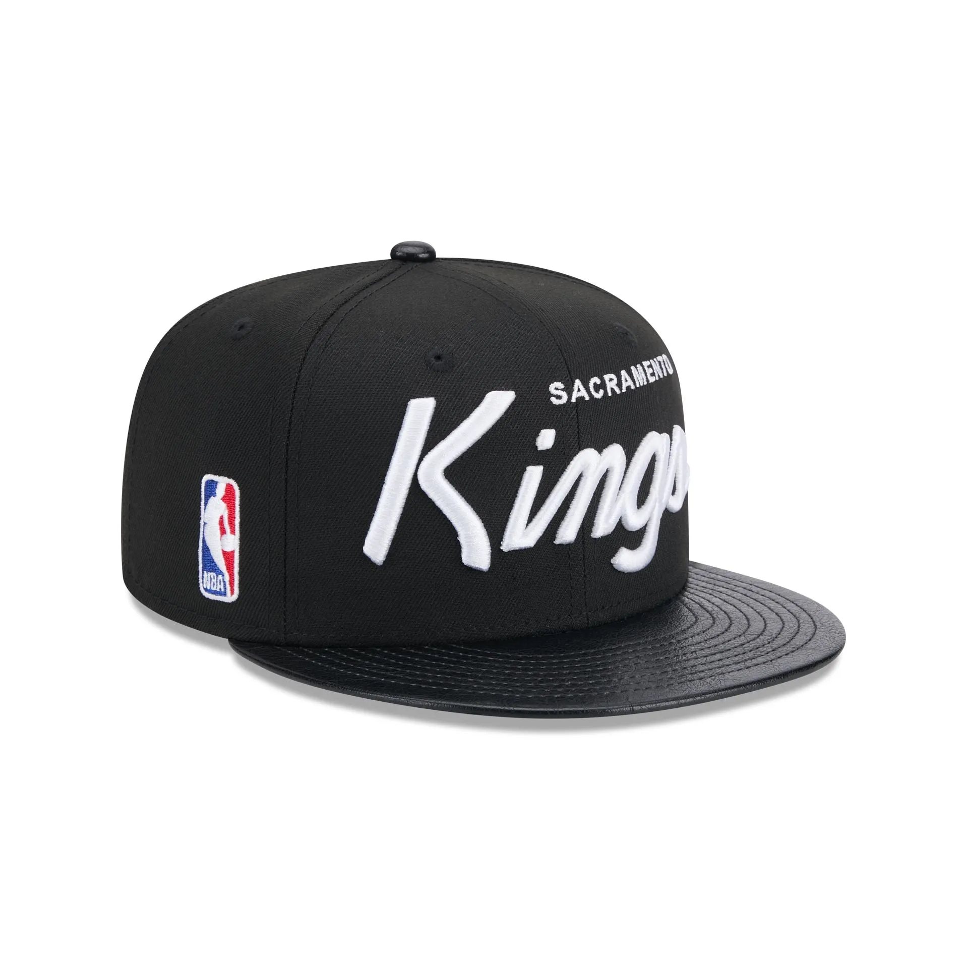 Sacramento Kings Faux Leather Visor 9FIFTY Snapback Hat sold by New Era