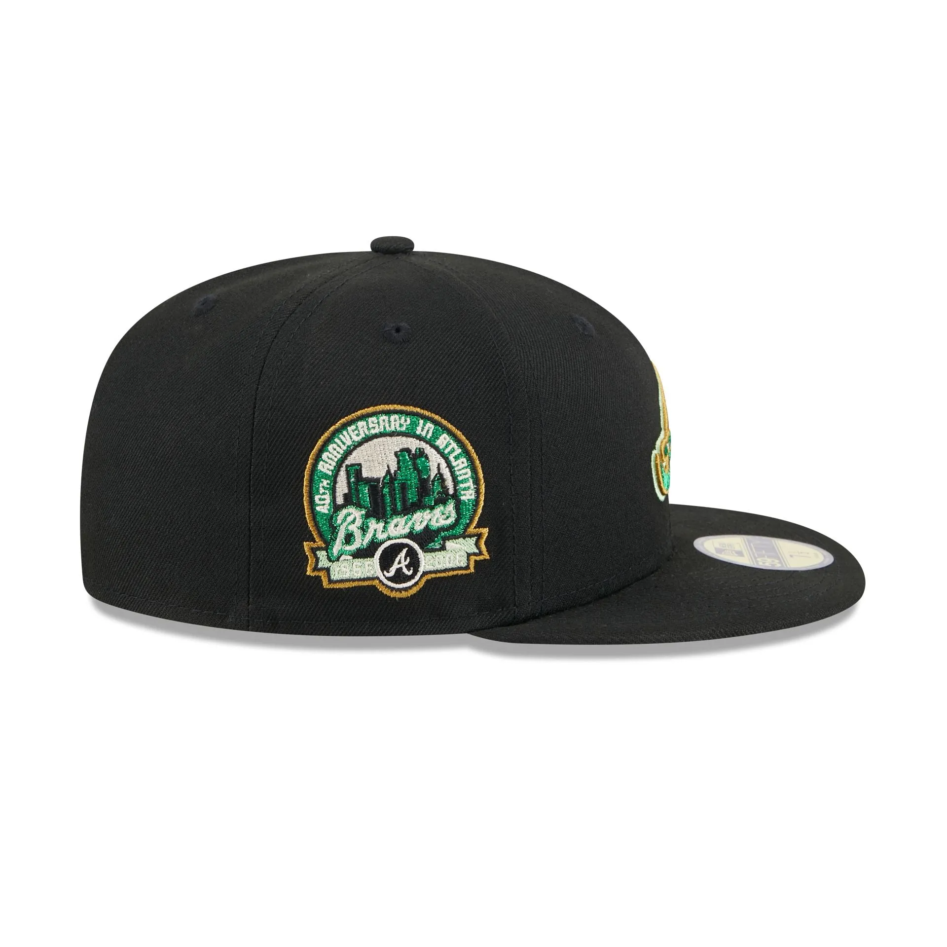 Atlanta Braves Metallic Green Pop 59FIFTY Fitted Hat sold by New Era product image thumbnail 4