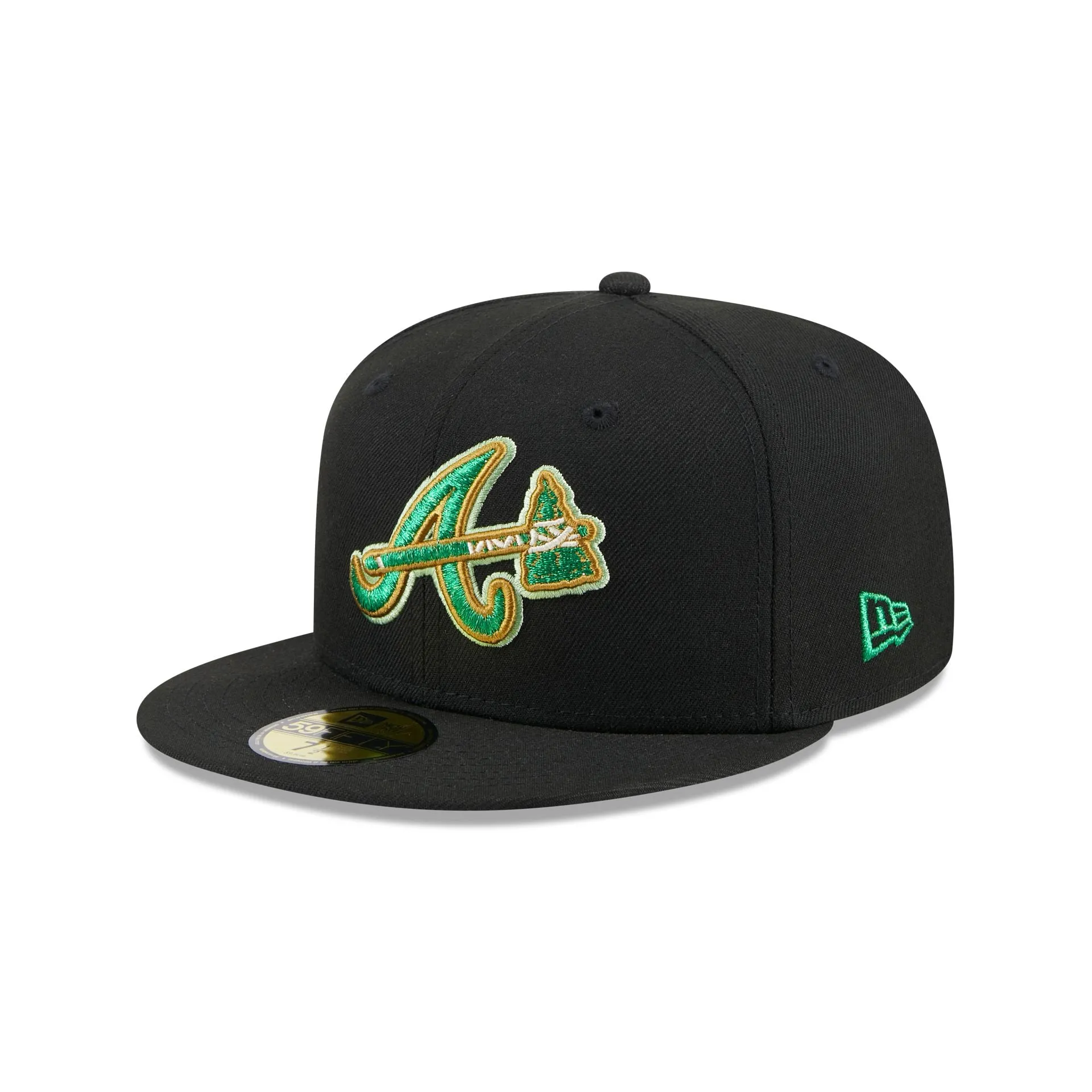 Atlanta Braves Metallic Green Pop 59FIFTY Fitted Hat sold by New Era product image thumbnail 3