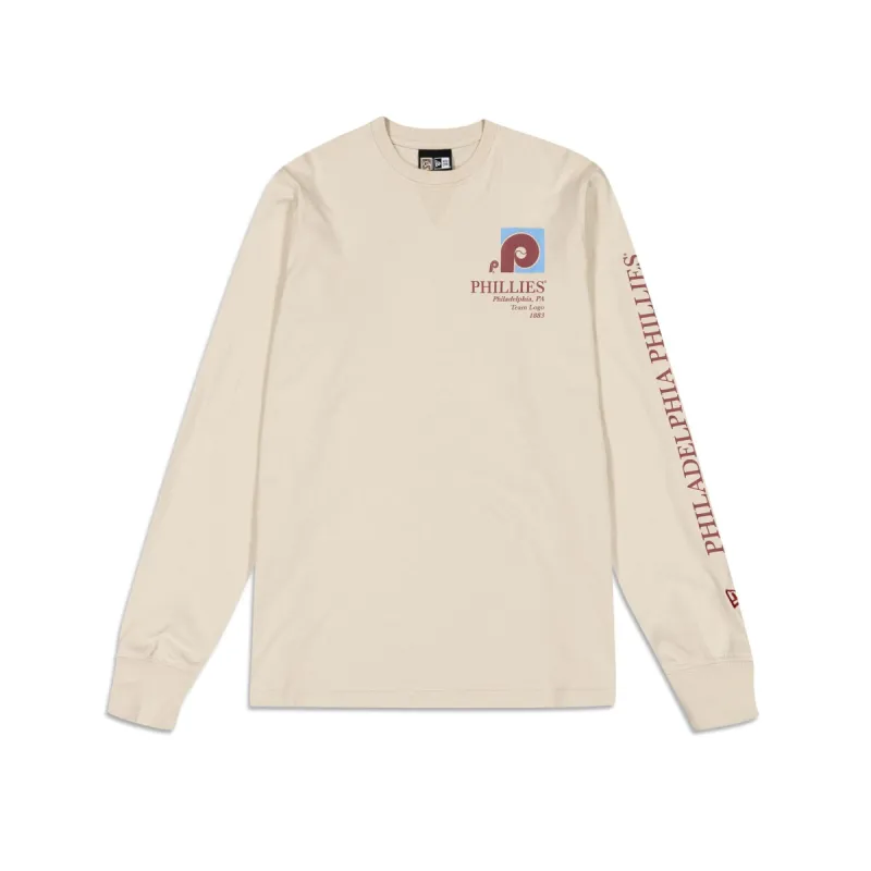 Philadelphia Phillies Curated Customs Stone T-Shirt sold by New Era