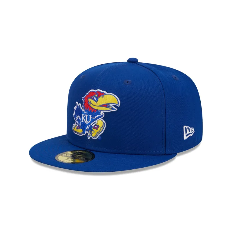 Kansas Jayhawks Blue 59FIFTY Fitted Hat sold by New Era