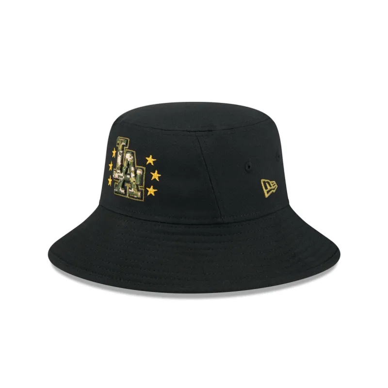 Los Angeles Dodgers Armed Forces Day 2024 Stretch Bucket Hat sold by New Era