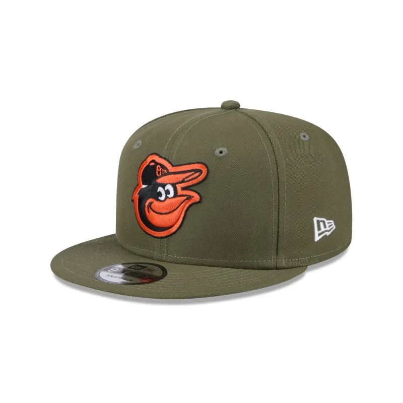 Baltimore Orioles Olive 9FIFTY Snapback Hat sold by New Era