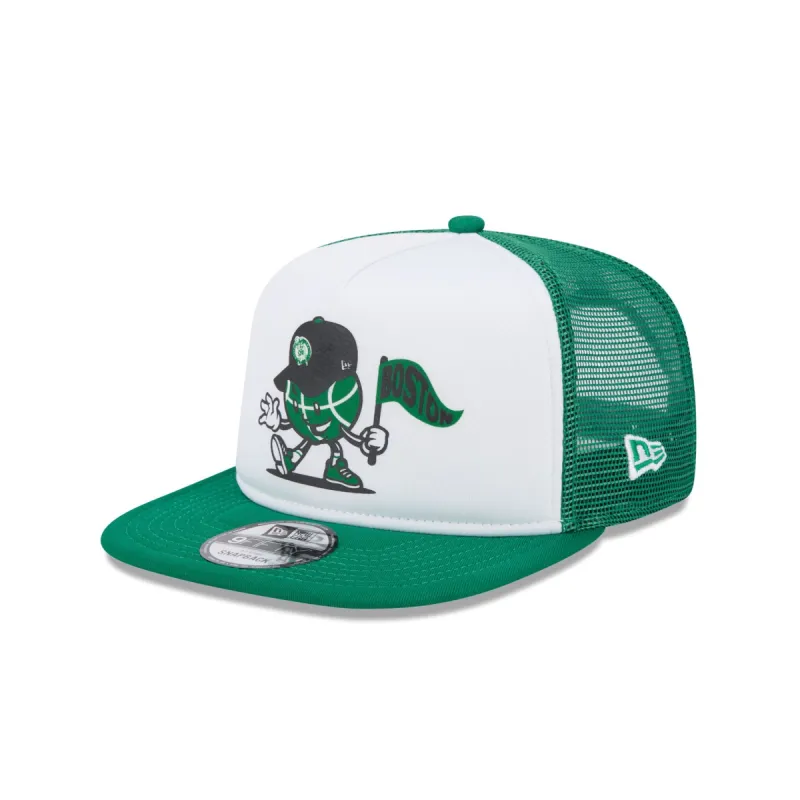 Boston Celtics Court Sport 9FIFTY A-Frame Trucker Hat sold by New Era