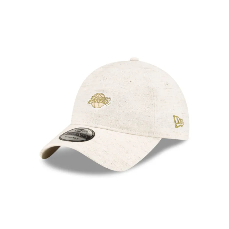 Los Angeles Lakers White Hemp 9TWENTY Adjustable Hat sold by New Era