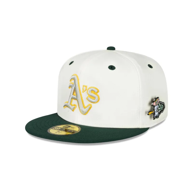 Oakland Athletics Mascot Pin 59FIFTY Fitted Hat sold by New Era