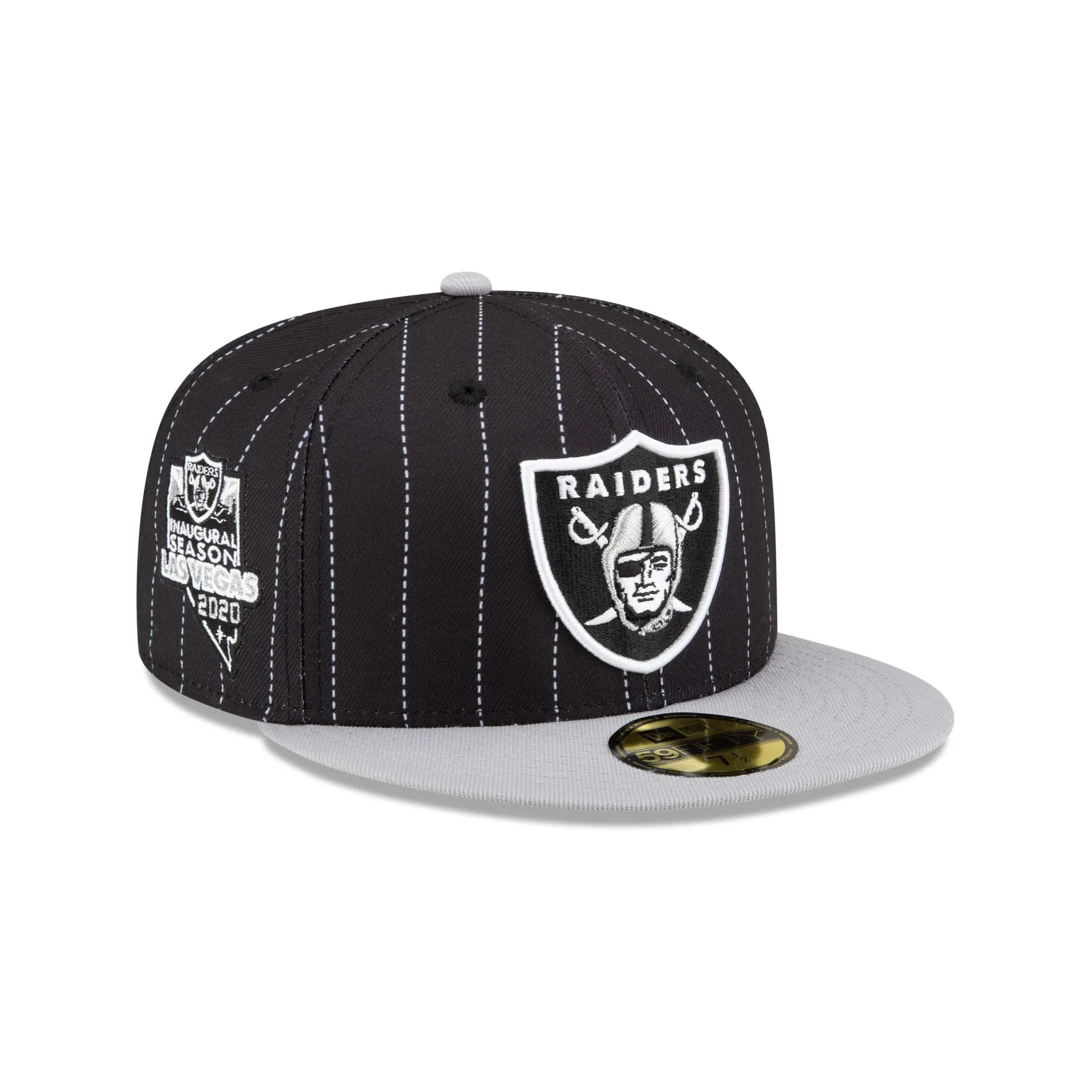 Just Caps Pinstripe Las Vegas Raiders 59FIFTY Fitted Hat sold by New Era