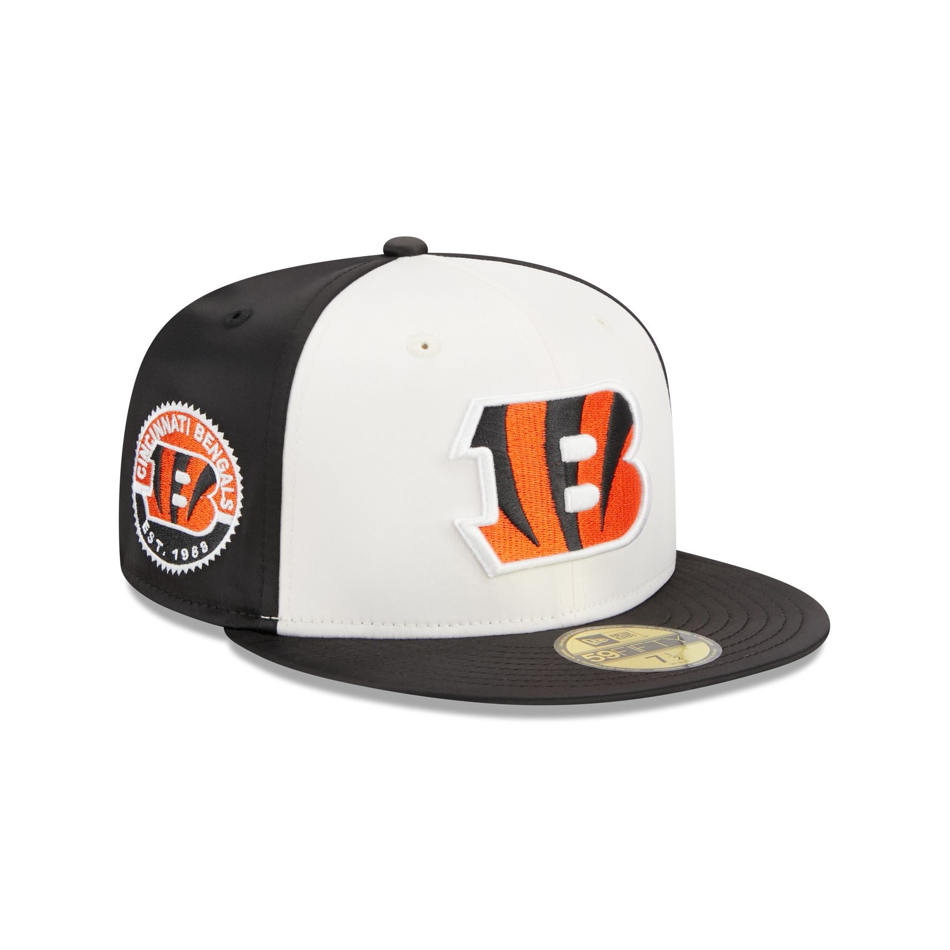 Cincinnati Bengals Throwback Satin 59FIFTY Fitted Hat sold by New Era