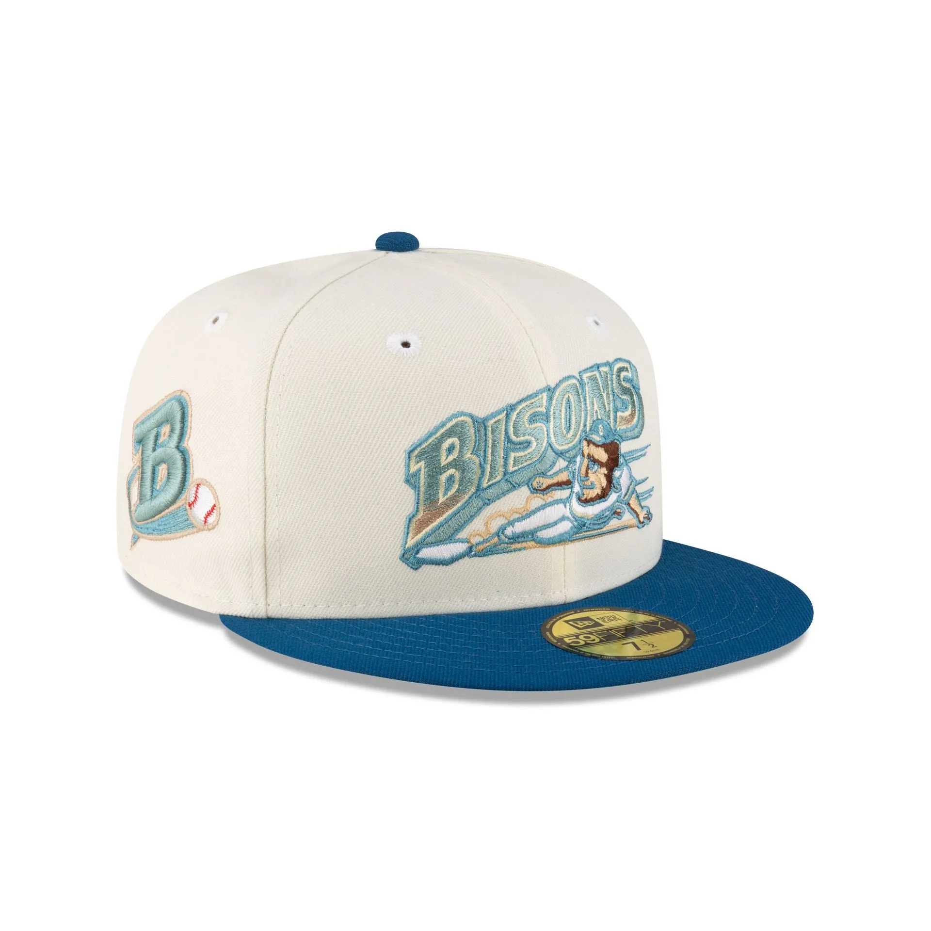 Buffalo Bisons Chrome Blue 59FIFTY Fitted Hat sold by New Era