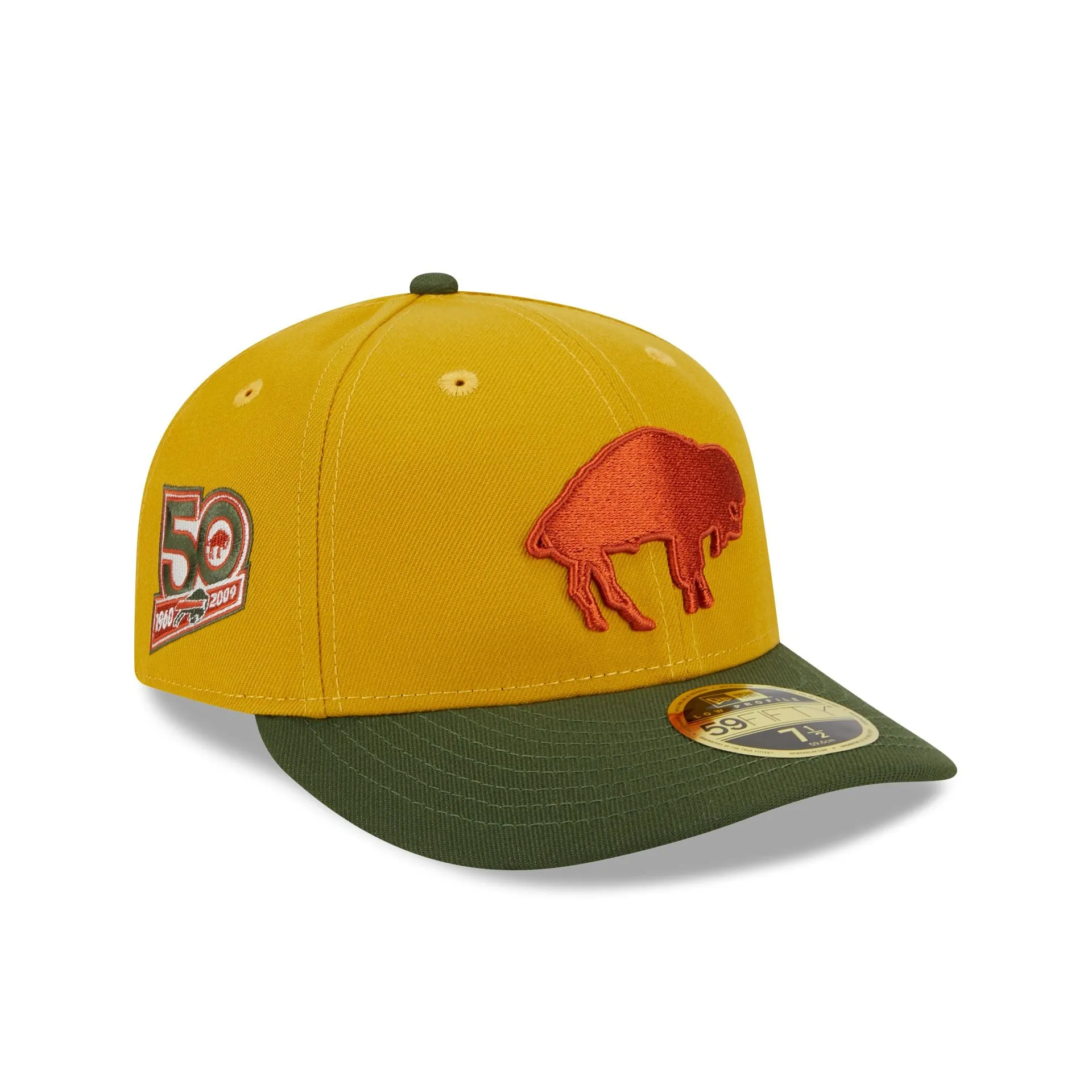 Buffalo Bills Cinnamon Sage Low Profile 59FIFTY Fitted Hat sold by New Era