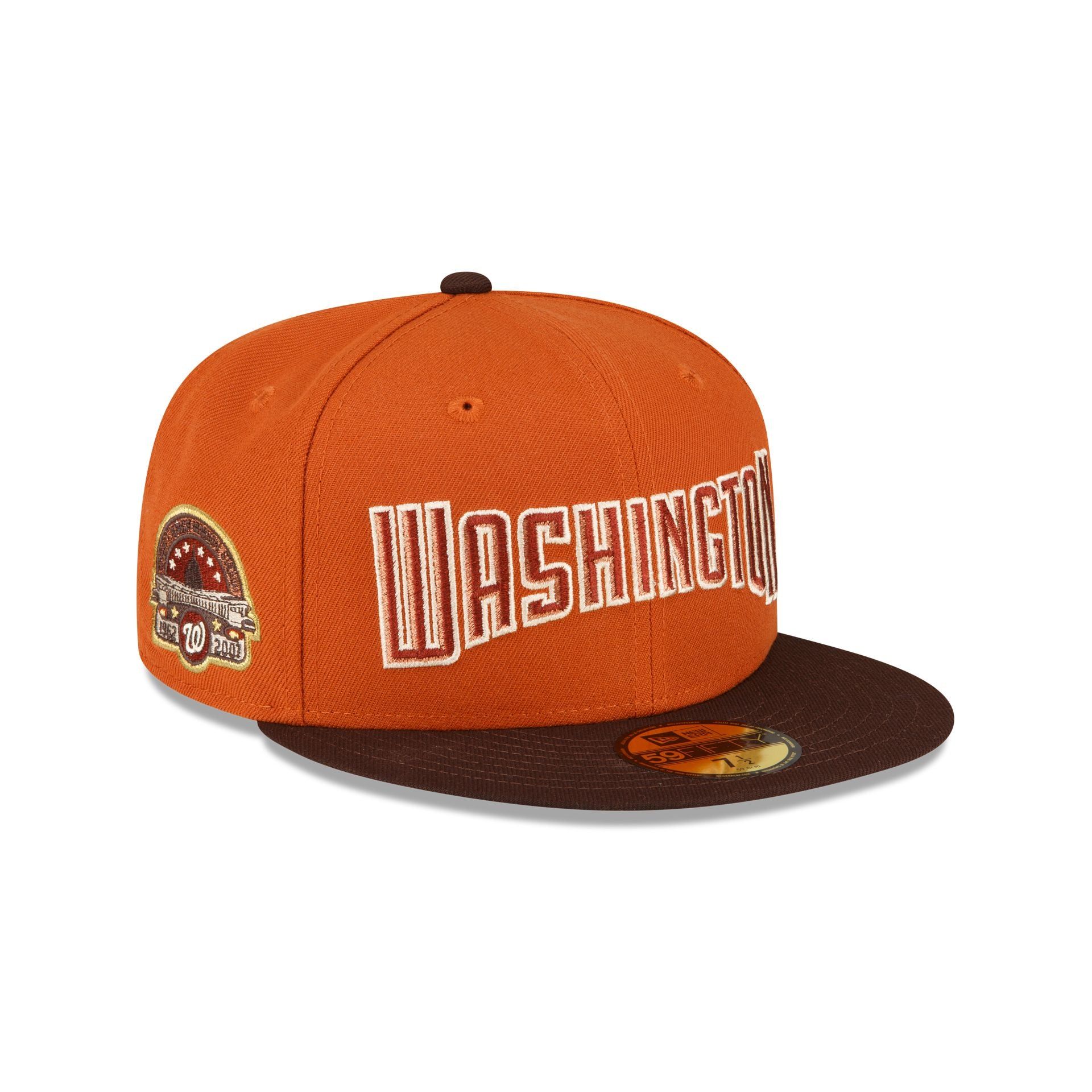 Just Caps Rust Orange Washington Nationals 59FIFTY Fitted Hat sold by New Era