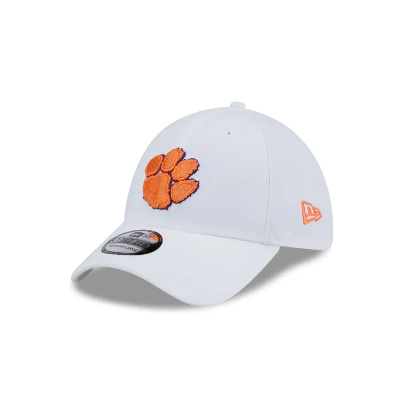 Clemson Tigers Chrome 39THIRTY Stretch Fit Hat sold by New Era