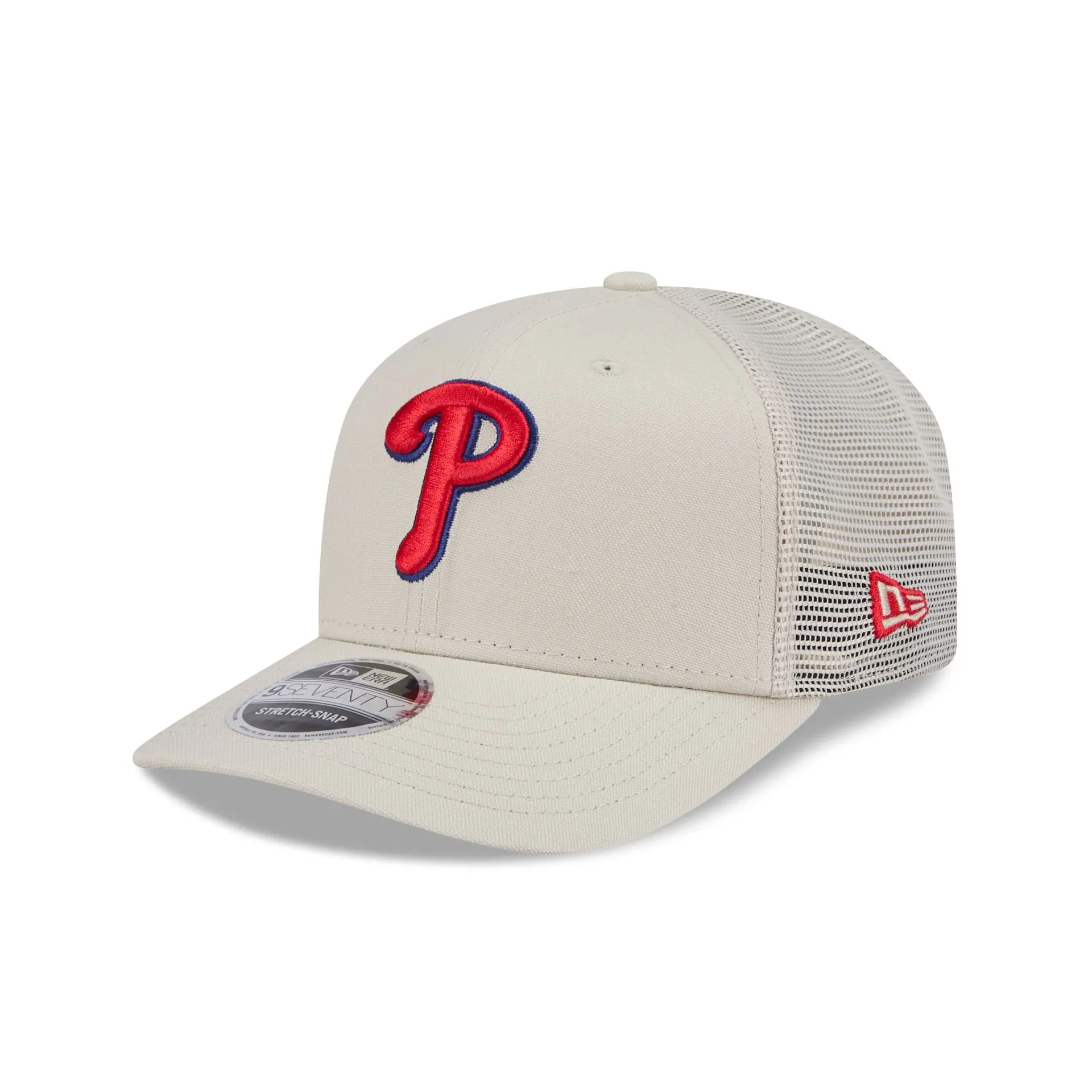 Philadelphia Phillies Canvas 9SEVENTY Trucker Hat sold by New Era