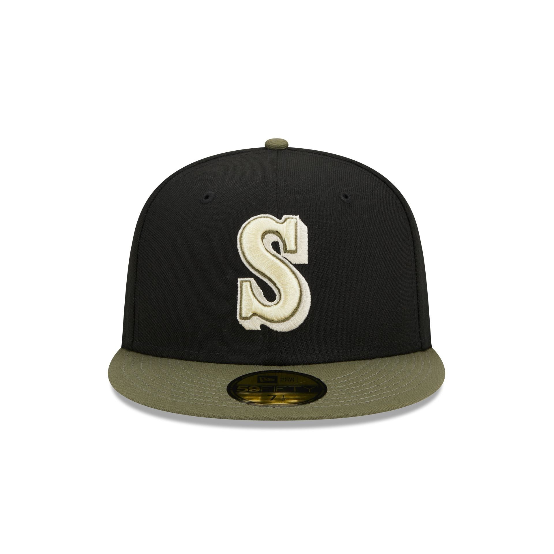 Seattle Mariners Khaki Green 59FIFTY Fitted Hat sold by New Era product image thumbnail 2