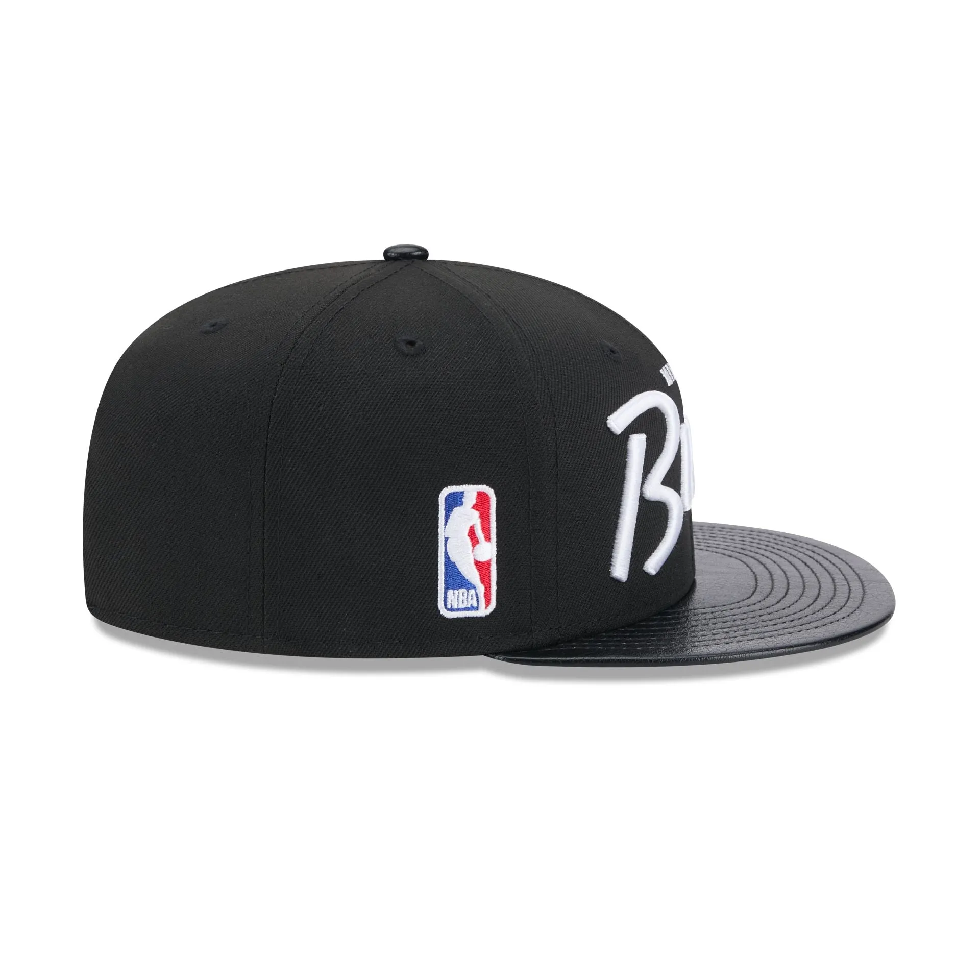 Milwaukee Bucks Faux Leather Visor 9FIFTY Snapback Hat sold by New Era product image thumbnail 4