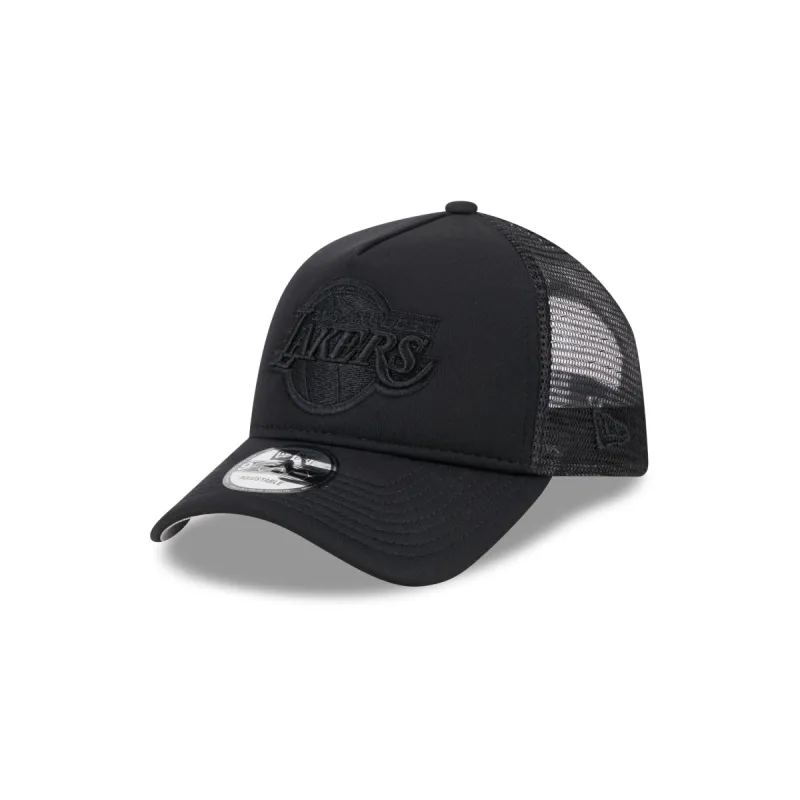 Los Angeles Lakers All Day Black 9FORTY A-Frame Trucker Hat sold by New Era