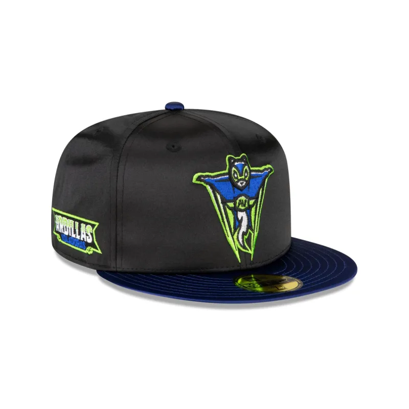 Richmond Flying Squirrels Black Satin 59FIFTY Fitted Hat sold by New Era