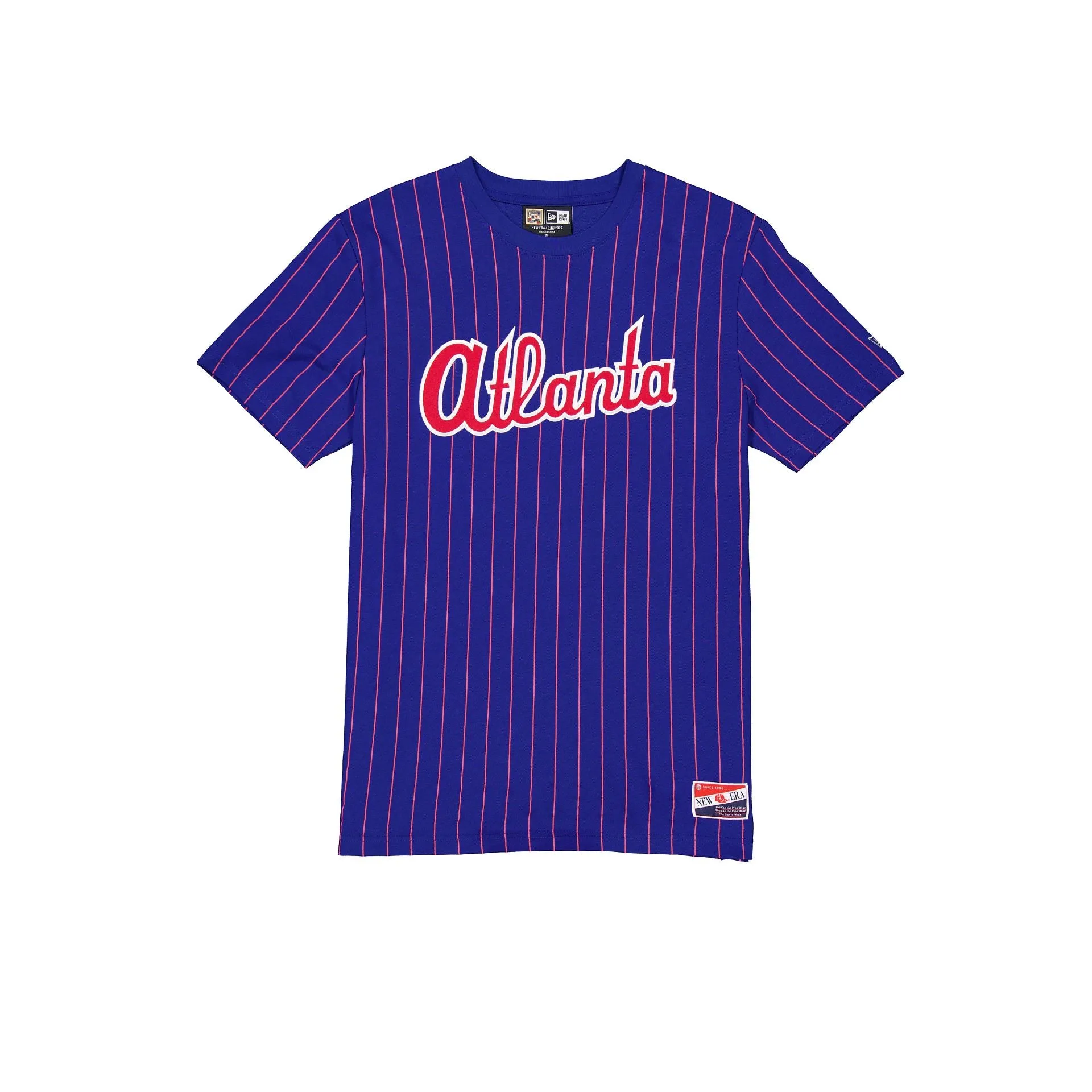 Atlanta Braves Throwback Pinstripe T-Shirt sold by New Era