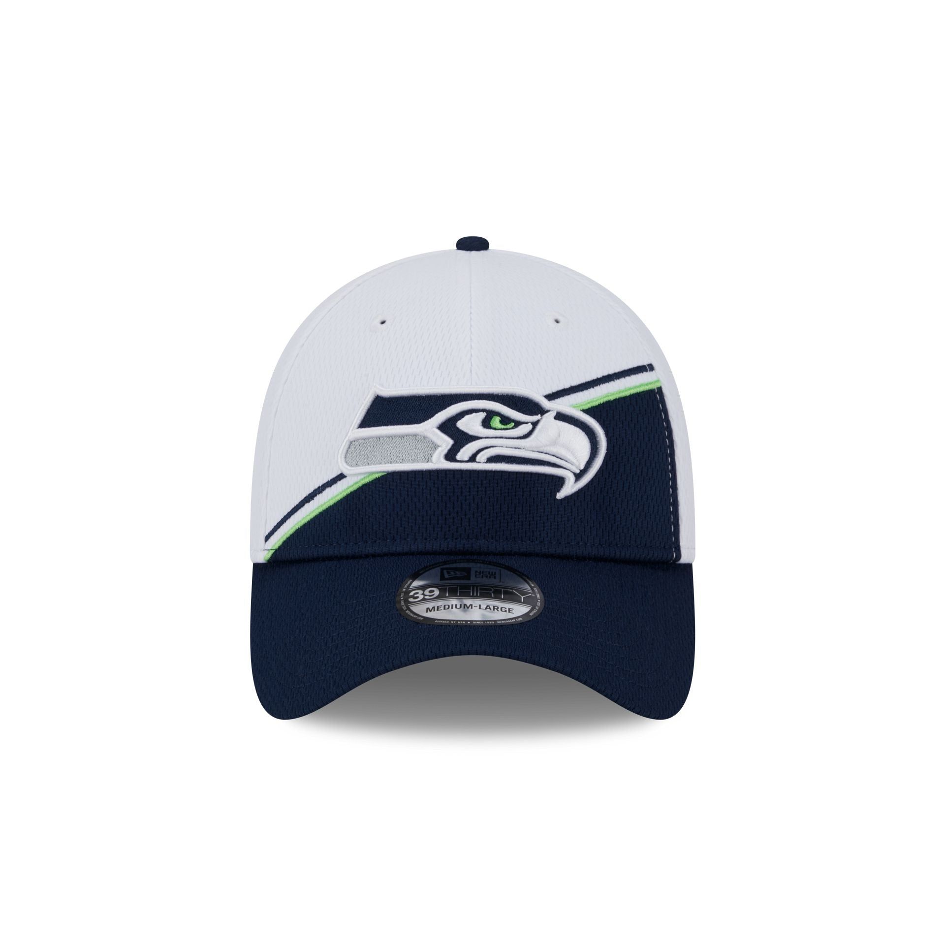 Seattle Seahawks 2023 Sideline White 39THIRTY Stretch Fit Hat sold by New Era product image thumbnail 2