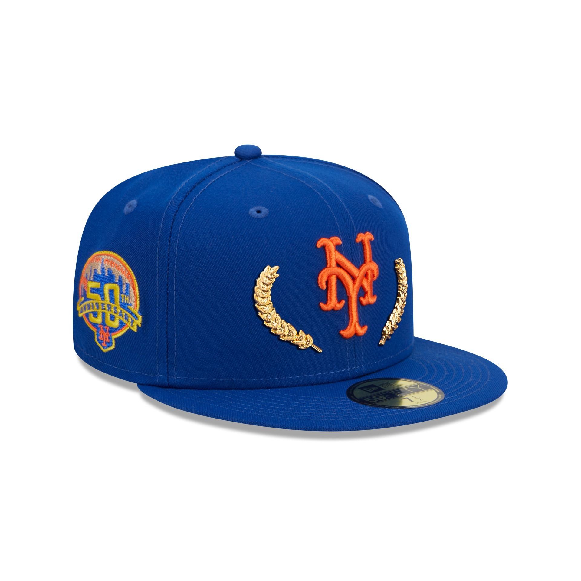 New York Mets Gold Leaf 59FIFTY Fitted Hat sold by New Era