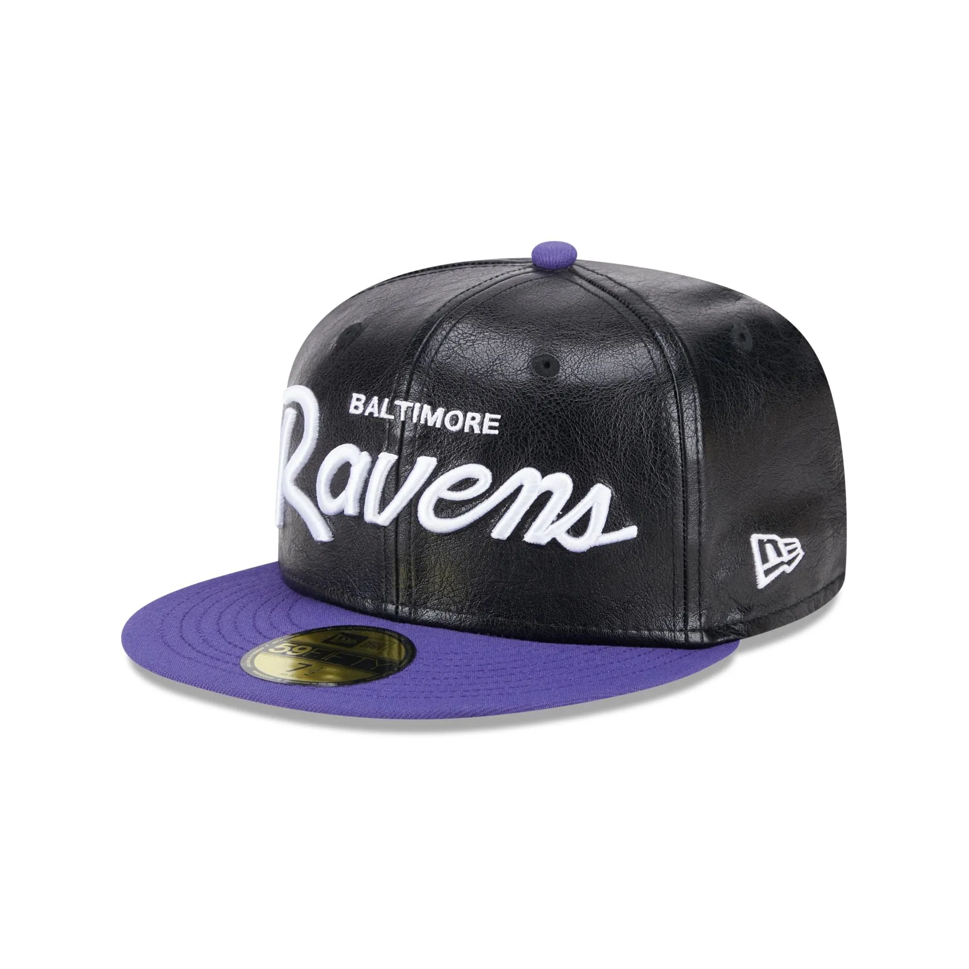 Baltimore Ravens Faux Leather Crown 59FIFTY Fitted Hat sold by New Era