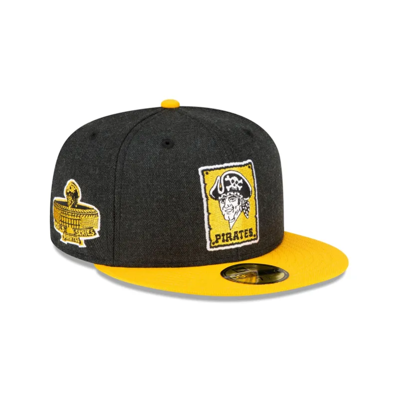 Just Caps Heathered Crown Pittsburgh Pirates 59FIFTY Fitted Hat sold by New Era