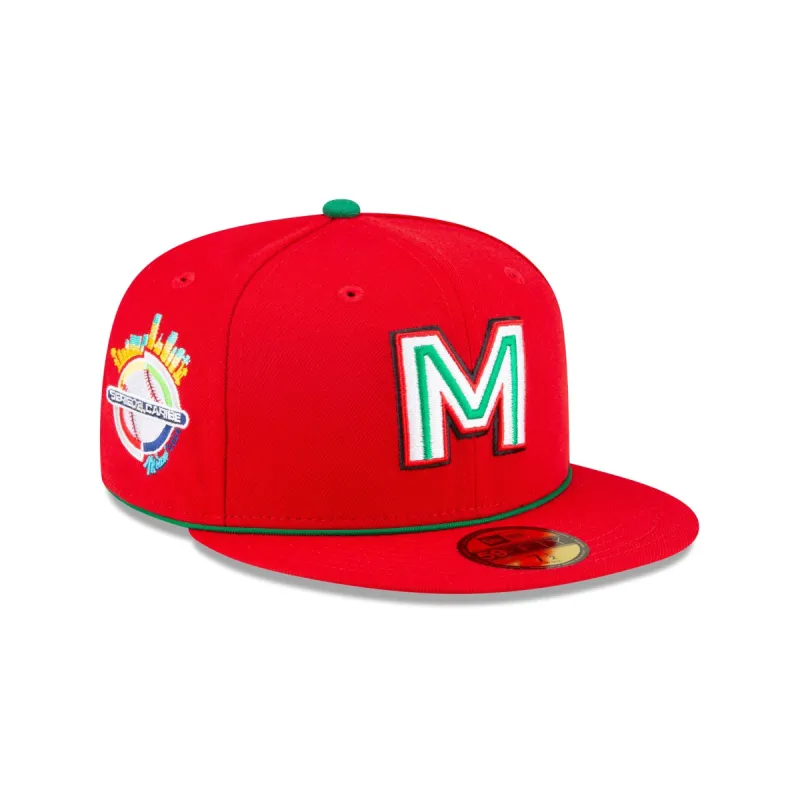 Mexico Baseball 2024 Caribbean Series Red 59FIFTY Fitted Hat sold by New Era