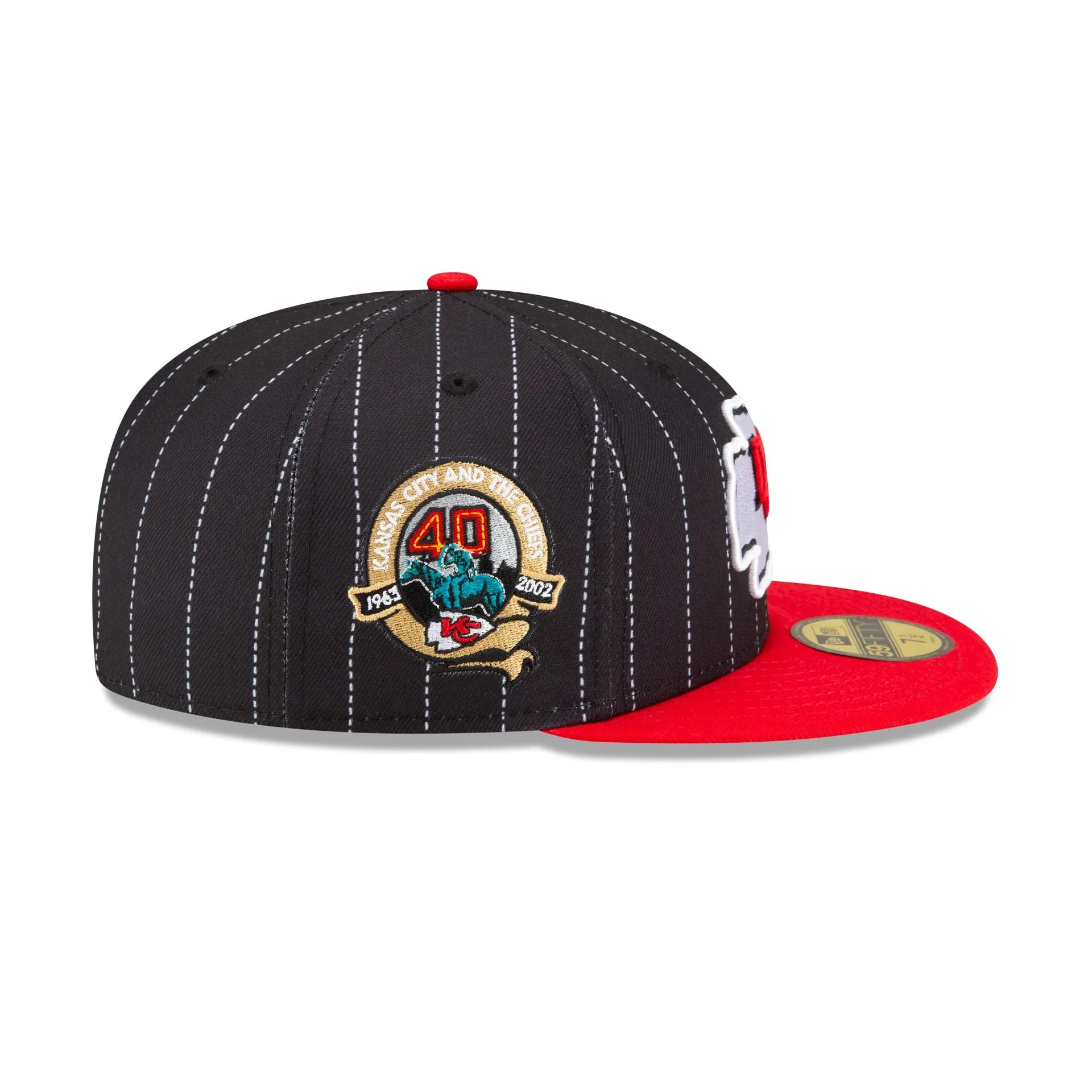 Just Caps Pinstripe Kansas City Chiefs 59FIFTY Fitted Hat sold by New Era product image thumbnail 4