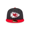 Just Caps Pinstripe Kansas City Chiefs 59FIFTY Fitted Hat sold by New Era