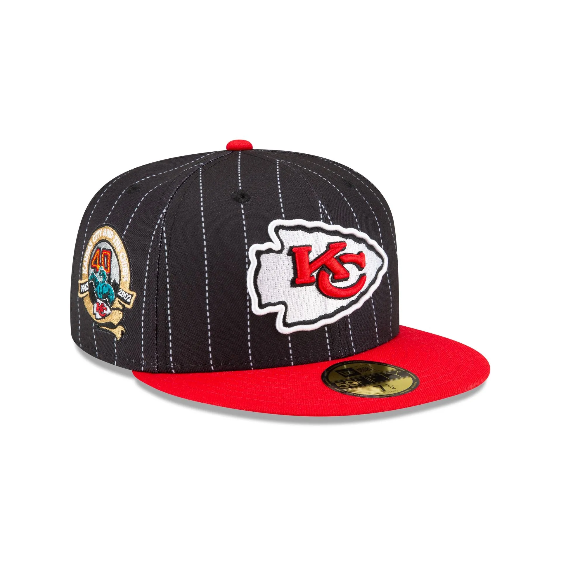Just Caps Pinstripe Kansas City Chiefs 59FIFTY Fitted Hat sold by New Era