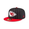 Just Caps Pinstripe Kansas City Chiefs 59FIFTY Fitted Hat sold by New Era