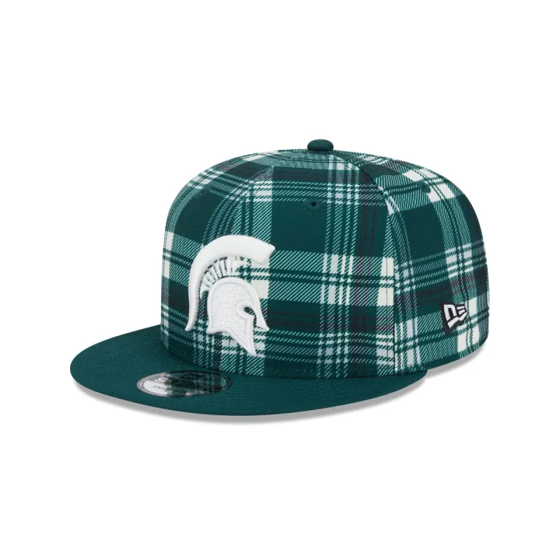 Michigan State Spartans Plaid 9FIFTY Snapback Hat sold by New Era