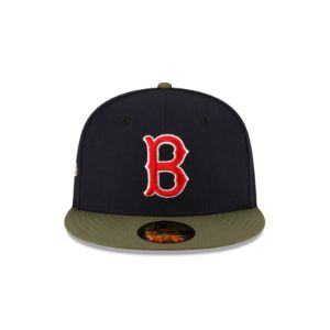 Just Caps Dark Forest Visor Boston Red Sox 59FIFTY Fitted Hat sold by New Era