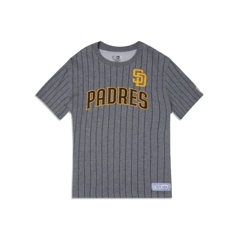 San Diego Padres Striped Gray T-Shirt sold by New Era