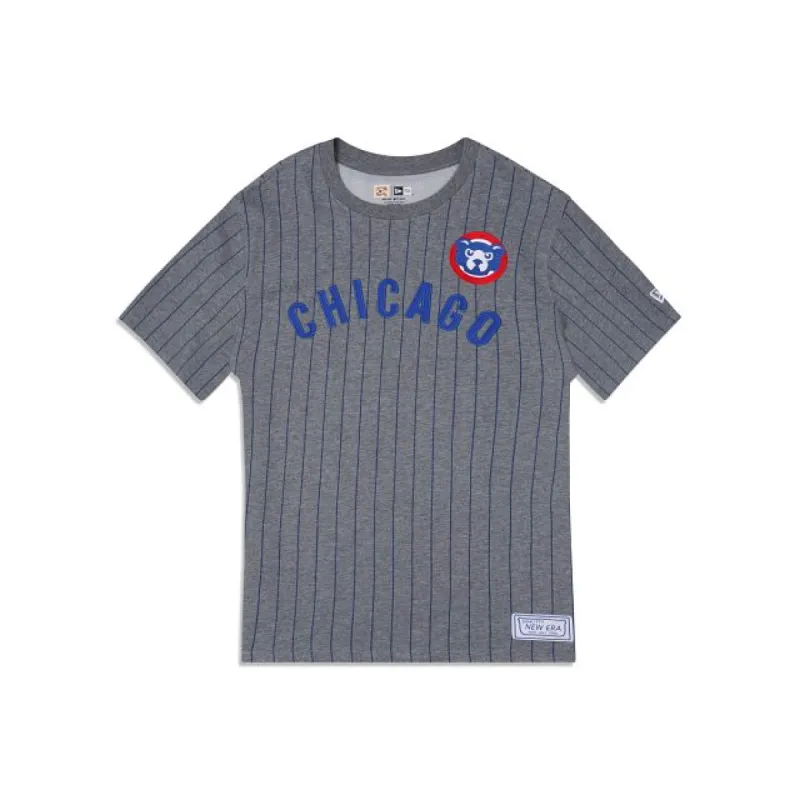 Chicago Cubs Striped Gray T-Shirt sold by New Era