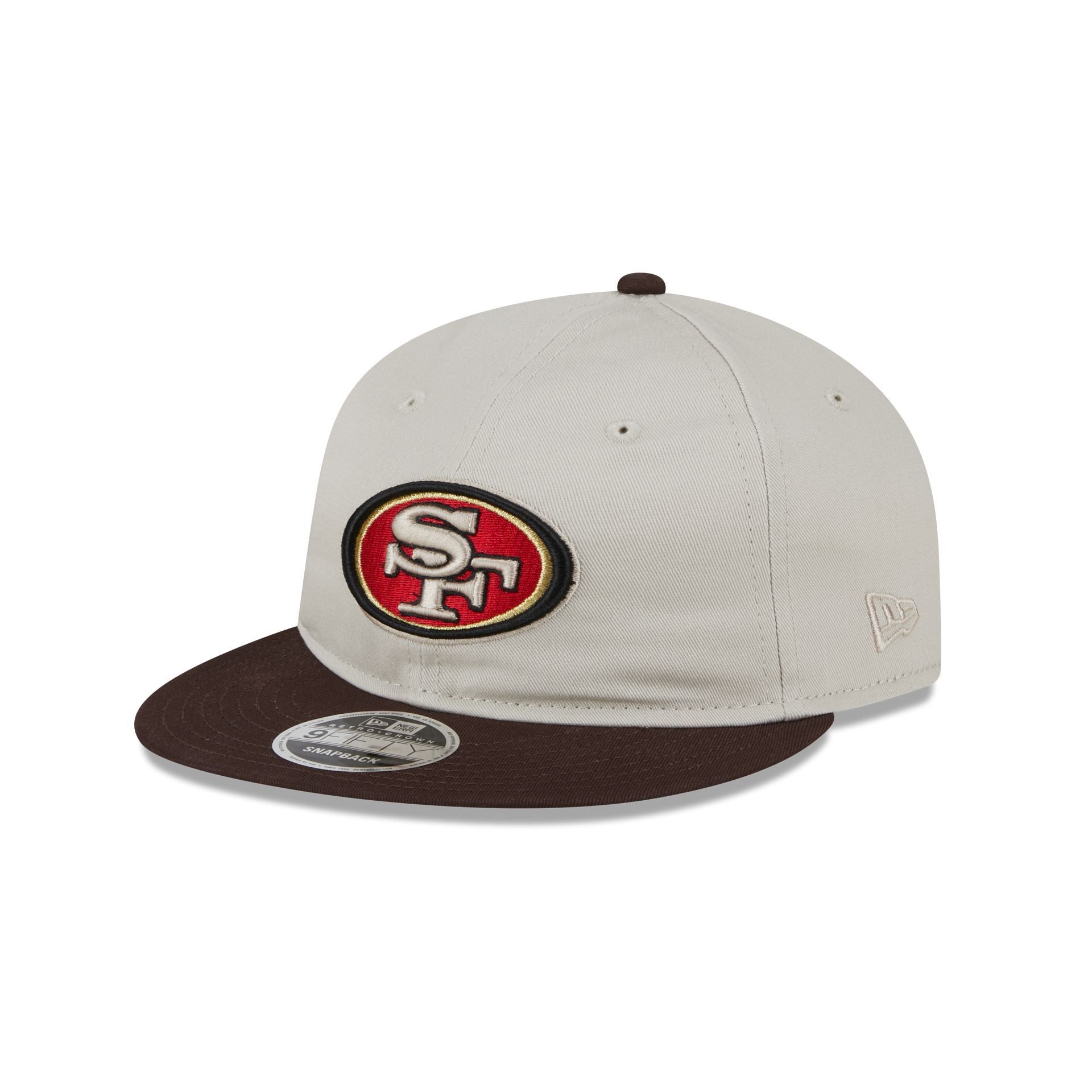 San Francisco 49ers Two Tone Taupe Retro Crown 9FIFTY Snapback Hat sold by New Era