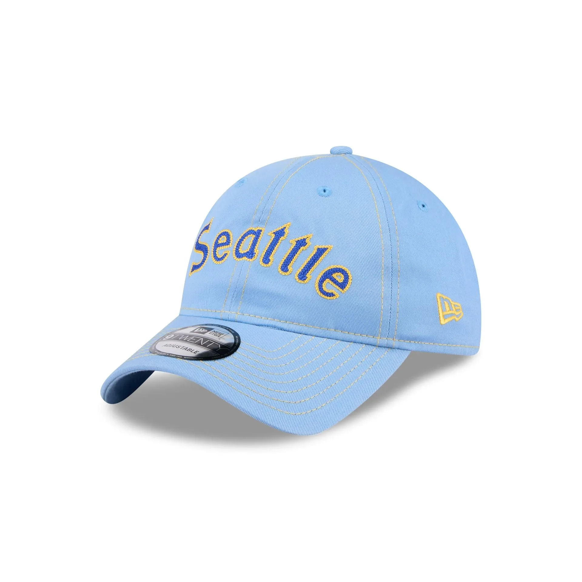 Seattle Mariners Team Stitch 9TWENTY Adjustable Hat sold by New Era